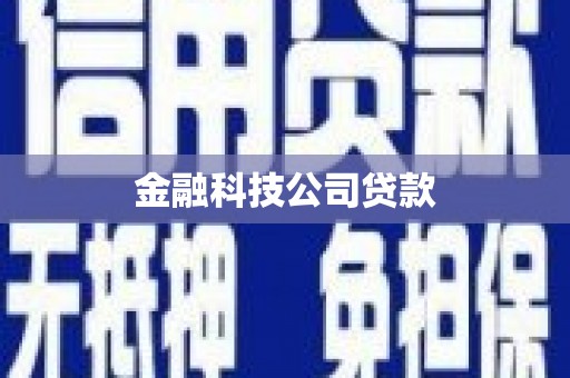 江津金融科技公司贷款