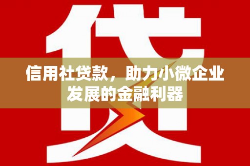江津信用社贷款，助力小微企业发展的金融利器