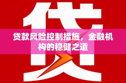江津贷款风险控制措施，金融机构的稳健之道