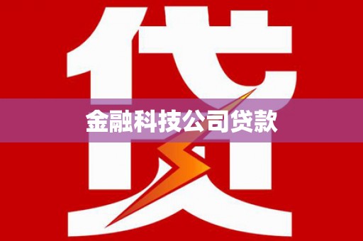 江津金融科技公司贷款