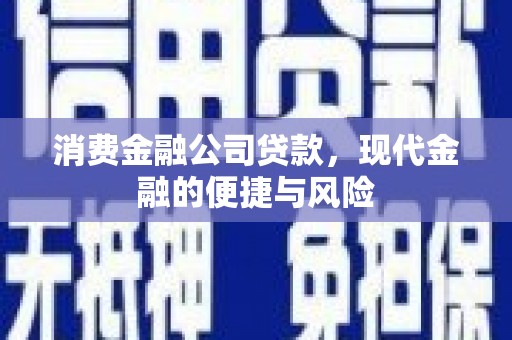 江津消费金融公司贷款，现代金融的便捷与风险