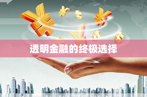 江津透明金融的终极选择