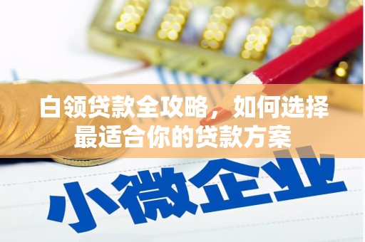 江津白领贷款全攻略，如何选择最适合你的贷款方案